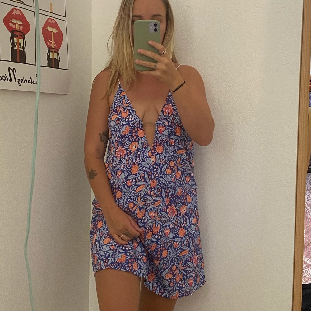 Brightly floral and paisley dress